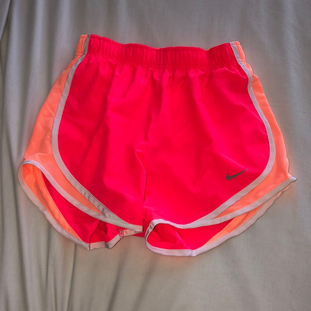 pink nike running shorts